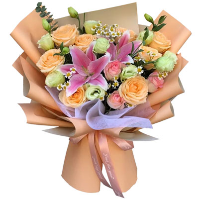 重庆11朵玫瑰桔梗百合，陪你每个季节