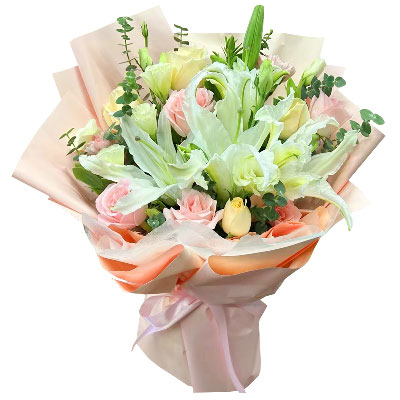 重庆10朵玫瑰百合混搭，爱是难忘时刻