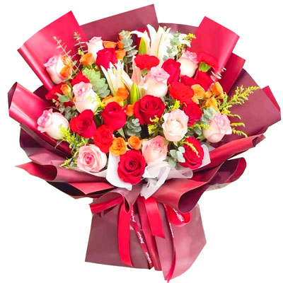 重庆22朵玫瑰百合，追求真爱幸福